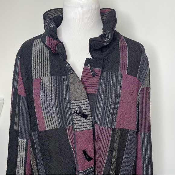 MOONLIGHT Y & S Fashion Women's Jacket Cardigan Geometric Art to Wear Lagenlook - Picture 3 of 15